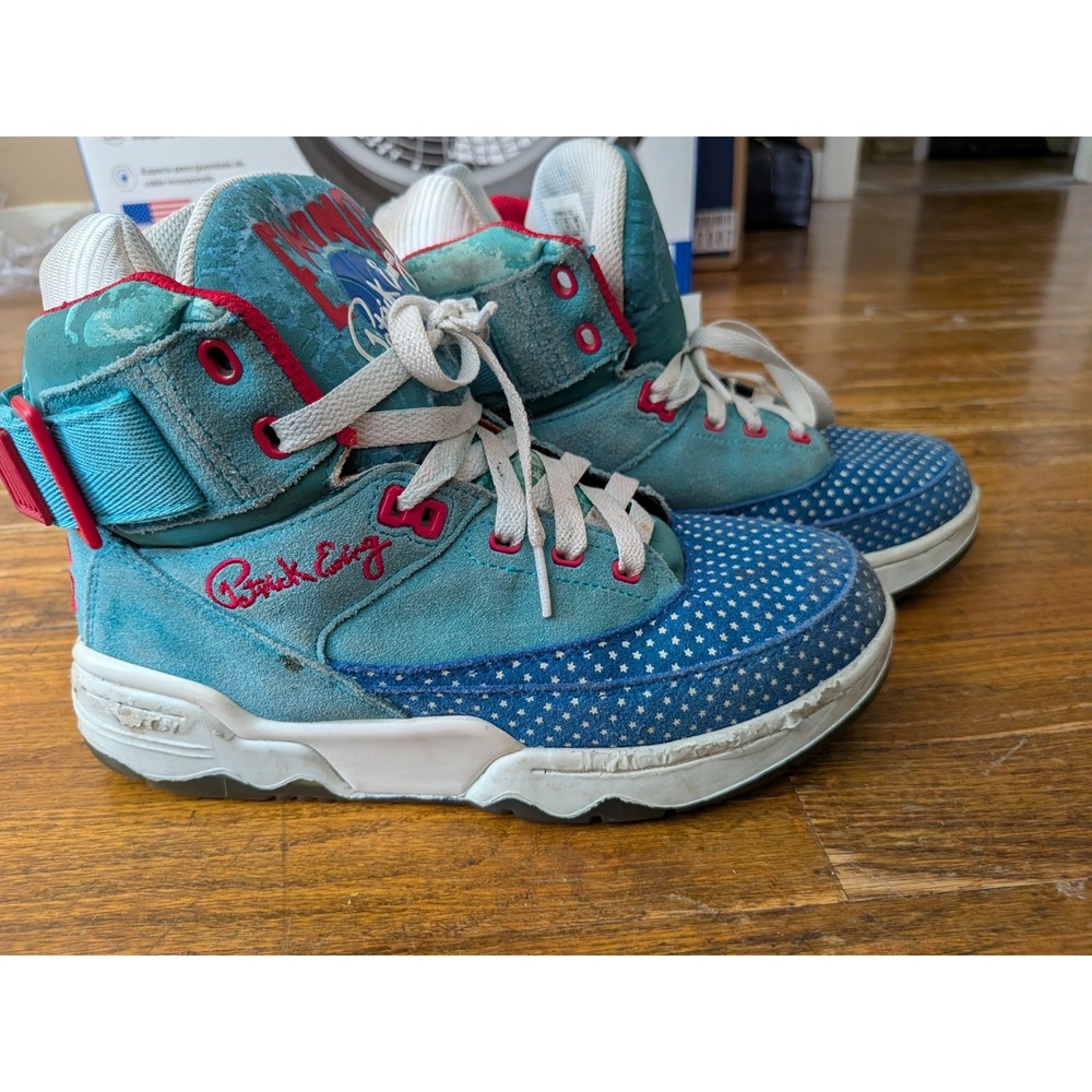 Ewing Athletics 33 HI All-Star Mens Blue Suede Lifestyle Sneakers Shoes SZ 7